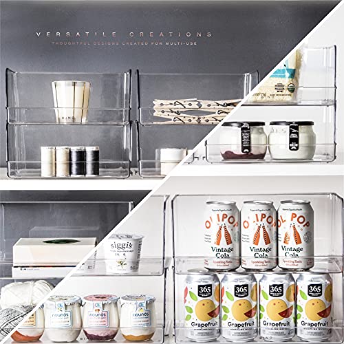 BINO | Stackable Plastic Storage Bins, Large | THE MYRIAD COLLECTION | Multipurpose Bins | Pantry Organizers And Storage | Home Organization Containers | Clear Plastic Fridge Bin | Freezer Organizer