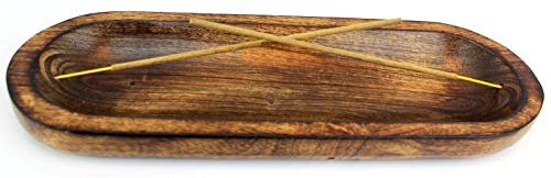 Kaizen Casa Incense Burner Stick Holder Ash Catcher Wooden Handmade Modern Gift Wood Home Decor Size 11 X 4 X 1.2Inches