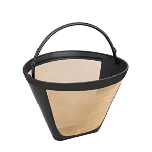gold coffee filter – permanent reusable #4 cone shape metal coffee filter compatible with ninja cfp301 cfp201 coffee accessories – cone shape coffee filter 4 – 1pcs