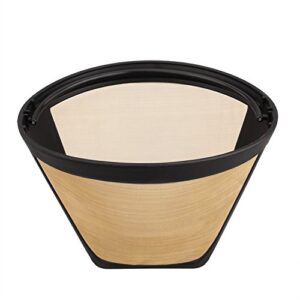 Gold Coffee filter - Permanent Reusable #4 Cone Shape metal Coffee Filter Compatible with Ninja CFP301 CFP201 Coffee Accessories - Cone Shape Coffee Filter 4 - 1PCs