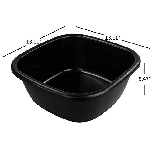 Kekow12 Quart 4-Pack Plastic Wash Basin, 13.11-INCH x 5.47-INCH