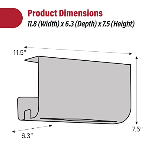 KN FLAX Paper Towel Holder Under Cabinet, No Drilling Needed Paper Towels Hanger with Magnetic Bulletin Board for Memo and Kitchen Timer - Grey