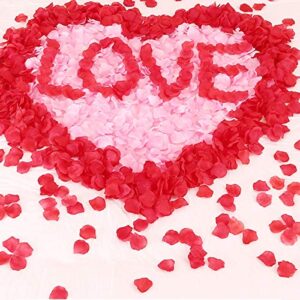 VKshop 4500 Pack Red Rose Petals,Artificial Roses Flower Petals for Romantic Night,Valentine's Day and Weddings