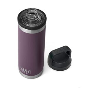 yeti rambler 18 oz bottle, vacuum insulated, stainless steel with chug cap, nordic purple