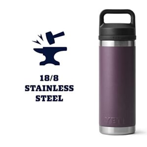 YETI Rambler 18 oz Bottle, Vacuum Insulated, Stainless Steel with Chug Cap, Nordic Purple