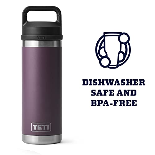 YETI Rambler 18 oz Bottle, Vacuum Insulated, Stainless Steel with Chug Cap, Nordic Purple