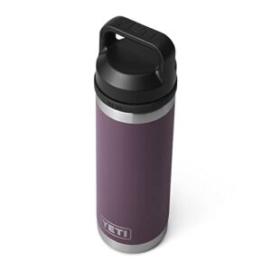 YETI Rambler 18 oz Bottle, Vacuum Insulated, Stainless Steel with Chug Cap, Nordic Purple