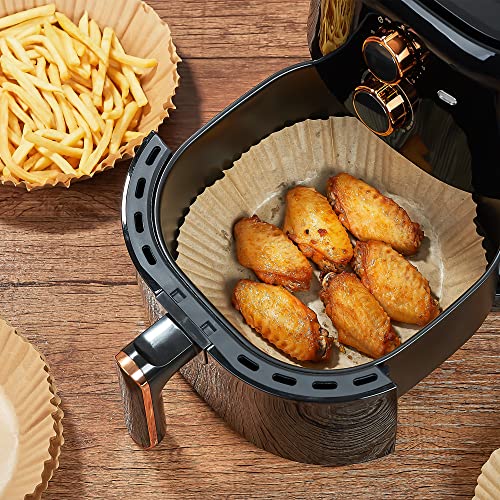 Air Fryer Disposable Paper Liner-300PCS Reusable Air Fryer Liners,Round Air Fryer Parchment Paper, Non-Stick Food Grade Parchment Paper Sheets for Air Fryer,Baking,Cooking 7.9Inch