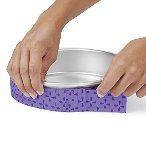 Wilton Bake-Even Cake Strips for Evenly Baked Cakes, 2-Piece Set, Purple, Fabric