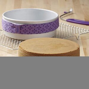 Wilton Bake-Even Cake Strips for Evenly Baked Cakes, 2-Piece Set, Purple, Fabric