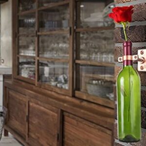 Lily's Home Bar Wall Mount Single Wine Bottle Display Holder, Industrial Design with Mounting Hardware, Works with Wine or Liquor Bottles, Copper Finish (4-1/2” x 1-3/8” x 2-3/4”)