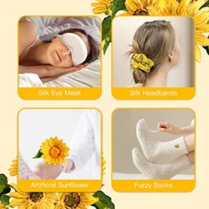 Birthday Gifts for Women, Sunflower Gifts Sending Sunshine Christmas Gifts, Get Well Soon Gifts Basket Care Package Unique Relaxation Gifts Box for Thinking of You Her Sister Best Friend