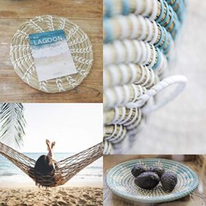 Wall Basket Decor Boho Set of 4 - Hanging Woven Wall Baskets - Wicker Wall Décor - Handmade Woven Wall Baskets - Wicker Basket Wall Art - Natural Seagrass - Coastal Decor for Home