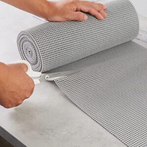 Amazon Basics Non-Adhesive Shelf and Drawer Liner - Grey, 12" x 20'