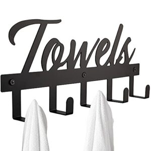 Aesthetic Bathroom Towel Rack for Wall Mount – Space Saving and Easy to Install Towel Holder Hooks - The Perfect Addition to Your Bathroom Decor
