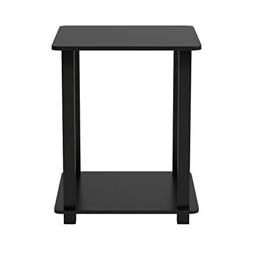 Furinno Simplistic Set of 2 End Table, Espresso/Black