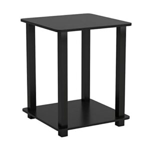 Furinno Simplistic Set of 2 End Table, Espresso/Black