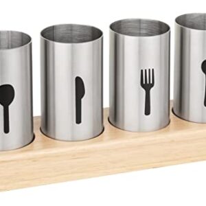 Blissful Home Stainless Steel Flatware & Silverware Cutlery Holder Caddy - Easily Organize Your Spoons, Knives, Forks, etc - Ideal for Kitchen, Dining, Entertaining, Picnics, and Much More…