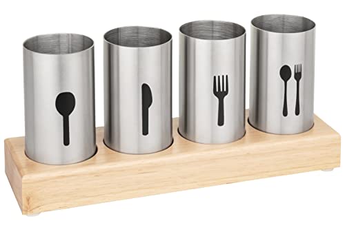 Blissful Home Stainless Steel Flatware & Silverware Cutlery Holder Caddy - Easily Organize Your Spoons, Knives, Forks, etc - Ideal for Kitchen, Dining, Entertaining, Picnics, and Much More…