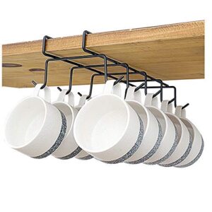 bafvt coffee mug holder, mugs rack under shelf, kitchen storage drying rack, stainless steel (10)