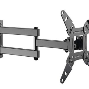 EVERVIEW Full Motion TV Monitor Wall Mount Bracket Articulating Arms Swivel Tilt Extension Rotation for Most 13-42 Inch LED LCD Flat Curved Screen Monitors & TVs, Max VESA 200x200mm up to 44lbs