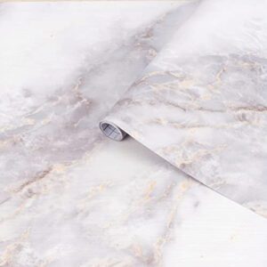 arthome marble contact paper peel and stick wallpaper 17”x120” self adhesive decorative vinyl film waterproof for table,countertop,cabinet,shelf liner removable stick on wall covering