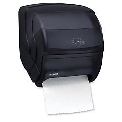 San Jamar T850TBK Black Pearl Integra Plastic Lever Roll Towel Dispenser