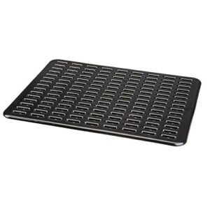 iDesign Syncware Plastic Sink Grid, Non-Skid Dish Protector Mat for Kitchen, Bathroom, Basement, Garage, 12" x 15.75", Black