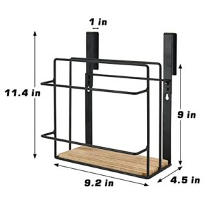 VOOTTOU Cabinet Door Organizer with Towel Bar, Under Cabinet Shelf Organizer, Cutting Board Organizer for Kitchen, Dual Purpose Over The Cabinet Organizer for Cutting Board Aluminum Foil, Wrap