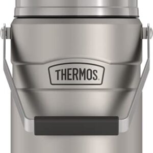 THERMOS Stainless King Vacuum-Insulated Food Jar with 2 Storage Container Inserts, 47 Ounce, Matte Steel