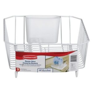 rubbermaid 6008arwht white twin sink dish drainer