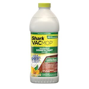 shark vcd60 vacmop disinfectant cleaner, lemon refill 2l bottle, 4.2 in l x 4.7 in w x 11 in h, clear