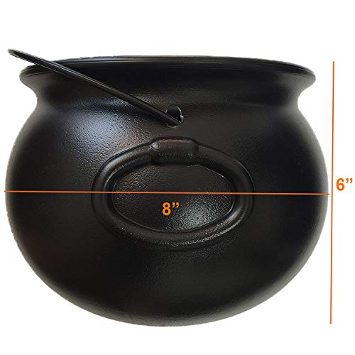 GiftExpress 8" Black Cauldron Kettle, Cauldron Halloween Decor