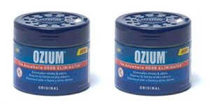 ozium smoke & odors eliminator gel. home, office and car air freshener 4.5oz (127g), original scent (pack of 2)