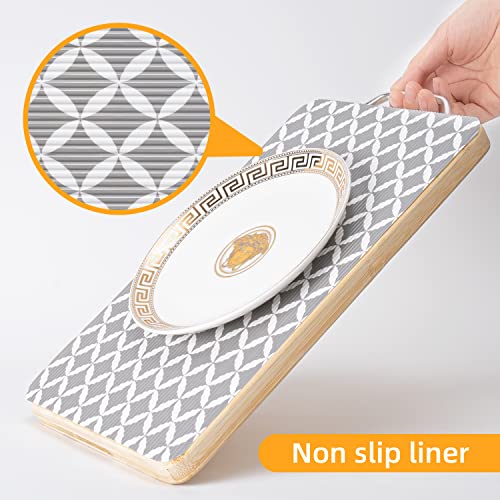 Shelf Liner for Kitchen Cabinets,17.7Inch x 78.7Inch , Non Adhesive, Kitchen Drawer Liner Roll for Refrigerator/Pantry/Shelves/Under Sink, Waterproof Double Sided Non-Slip,Washable Cabinet Liners