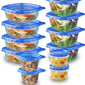Ziploc Food Storage Meal Prep Containers Reusable for Kitchen Organization, Smart Snap Technology, Dishwasher Safe, Variety Pack, 12 Count