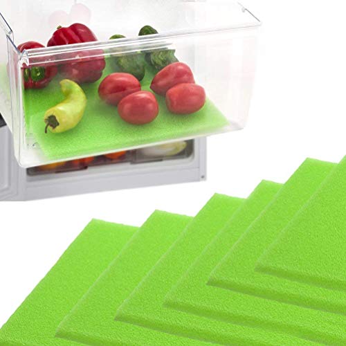 Dualplex® Fruit & Veggie Life Extender Liner for Fridge Refrigerator Drawers 13 X 10.5 Inches (6 Pack) – Extends The Life of Your Produce & Prevents Spoilage