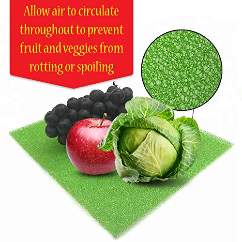 Dualplex® Fruit & Veggie Life Extender Liner for Fridge Refrigerator Drawers 13 X 10.5 Inches (6 Pack) – Extends The Life of Your Produce & Prevents Spoilage