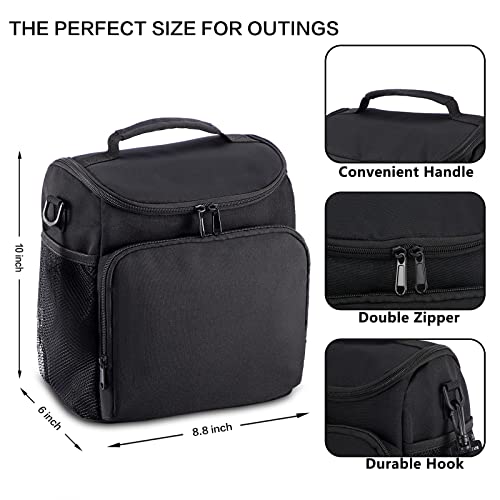 UYLIA Insulated Lunch Bag Women with Five Pockets -Reusable Lunch Box for Men Office Work School Picnic Beach with Adjustable Shoulder Strap,Thermal Cooler Bag for Kids Adult