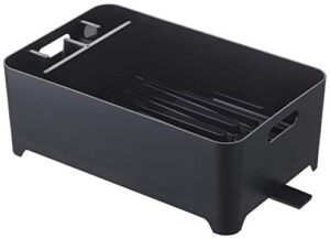 yamazaki home drainer-drying kitchen counters | plastic | dish rack, one size, black