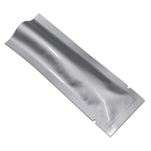 100 pcs 1.37×3.3 inches small coffee food storage heat sealable 3.34mil mylar pure foil bag vacuum pouch for sampling packaging aluminum foil package