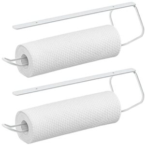 poeland paper towel holder, wall mount paper towel rack, nail-free glue paper towel holder under cabinet for kitchen, bathroom, pantry 2 pack