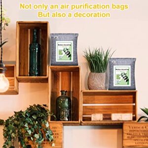 8 Pack Nature Fresh Bamboo Charcoal Air Purifying Bag, Activated Charcoal Bags Odor Absorber for Home Shoe Closet Gym Bag Fridge Pet Car Kitchen Large Room Smoke Drawer Refrigerator Strong Deodorizer Freshener Moisture Remover and Smell Eliminator