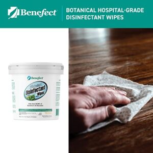 Benefect Botanical Disinfecting Wipes - (250 Wipe Count) Natural, No Residue - Antibacterial Disinfectant, Multi-Surface Cleaning and Sanitizing Wipes