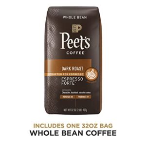 Peet's Coffee, Dark Roast Whole Bean Coffee - Espresso Forte 32 Ounce Bag