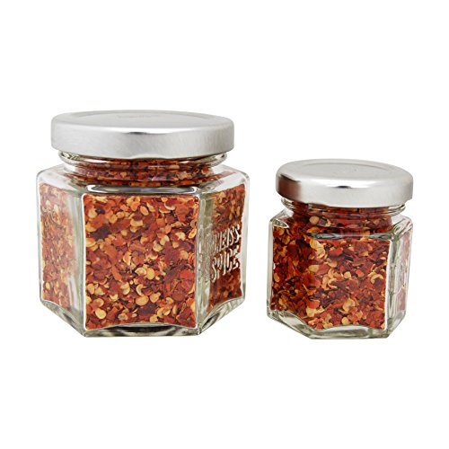 Gneiss Spice Magnetic Spice Jars | Create a Hanging Spice Rack on Your Fridge | Includes Large Empty Glass Jars, Magnetic Metal Lids and Spice Labels