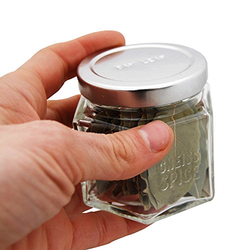 Gneiss Spice Magnetic Spice Jars | Create a Hanging Spice Rack on Your Fridge | Includes Large Empty Glass Jars, Magnetic Metal Lids and Spice Labels