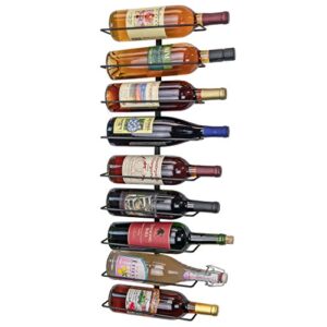 southern homewares nine bottle wine display simple storage wall rack – kitchen organization for wine or spirits