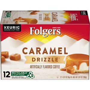 Folgers Caramel Drizzle Flavored Coffee, 72 Keurig K-Cup Pods…