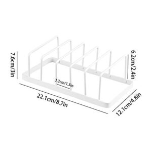 [2 Pack] Dish Plate Storage Drainboard, Tomorotec Pot Lid Holder Dish Rack Plate Drying Drainer Stand Cabinet Organizer for Kitchen